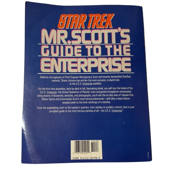 Vtg Star Trek Mr Scotts Guide To The Enterprise Paperback Shane Johnson 1987 - Picture 6 of 7
